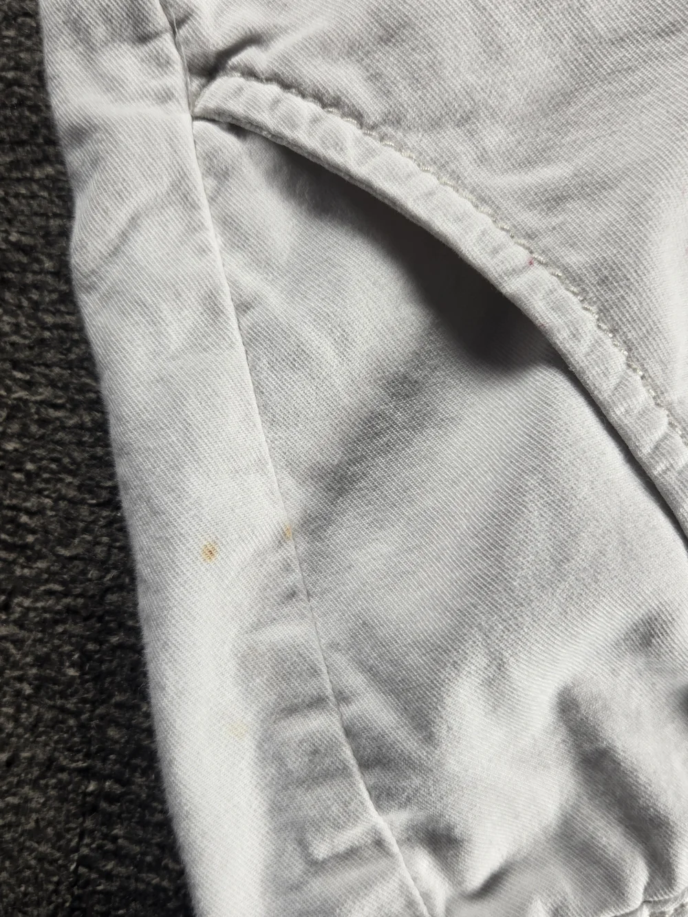 Faded Glory Light Cream Cotton Shorts with Button Waist